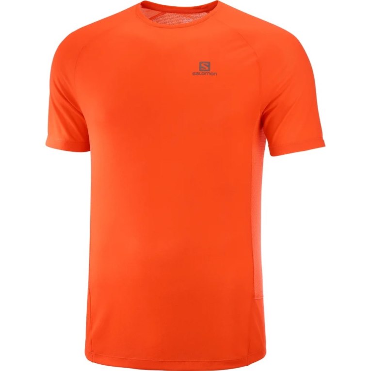 Camiseta Salomon Cross Rebel Curta Sleeve Masculino Laranja | PT W57160